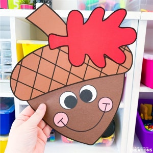 Fall Acorn Craft | Fall Coloring | Fall Activities | Acorn Bulletin Board | Acorn Template | Pattern | Kids Craft | Craft for  Kids