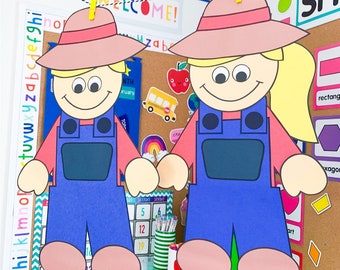 Farmer Craft for Kids | Farmer Template | Farmer Craft Patterns | Farm Animal Crafts | Farm Activities | Old MacDonald Had a Farm