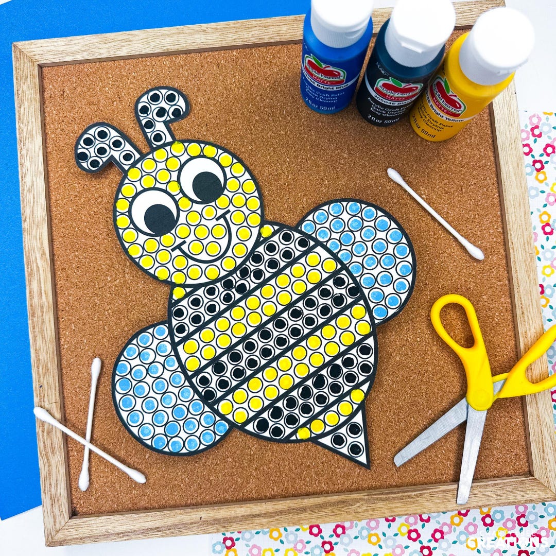 Spring Q Tip Painting Craft | Fine Motor Activities | Kindergarten ...
