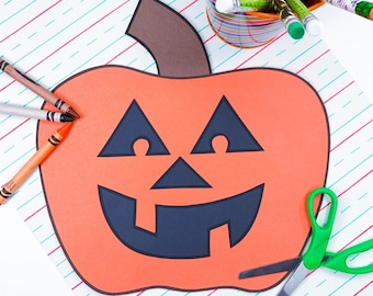 Pumpkin Craft | Jack-O-Lantern | Fall Craft Activity | Halloween Activities | Pumpkin Template | Pattern | Kids Craft | Craft for Kids