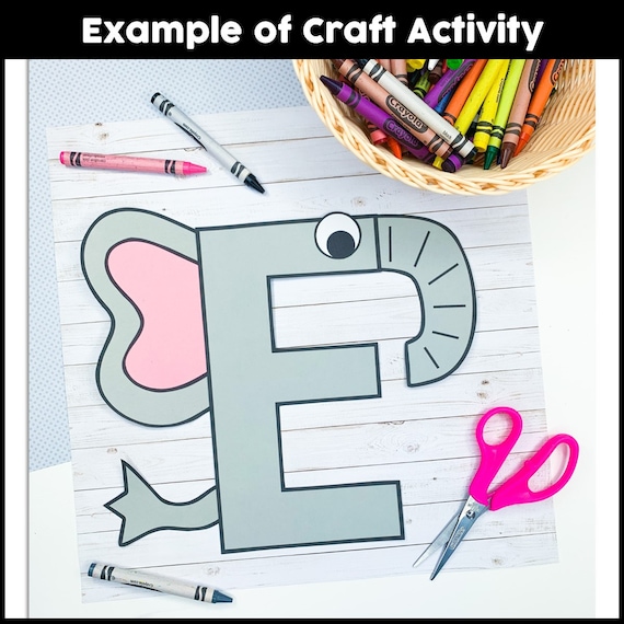 Letter E Craft, Elephant Craft, Alphabet Crafts
