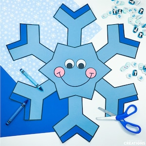 Snowflake Craft | How To Make a Snowflake Craft Template | Snowflake Activities | Winter Craft | Christmas | Craft for Kids | Template
