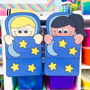 Camping Crafts for Kids | Sleeping Bag Kids Craft | End of the Year Activities | Camping Theme | Summer | Camping Templates | Patterns
