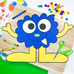 Monsterknutsel voor kinderen | Halloween-knutsel voor kinderen | Monstersjabloon | Monsterpatroon | Buitenaards | Ruimtevaartuigactiviteit | Mededelingenbord