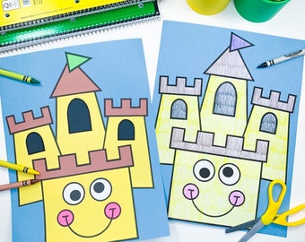 Sandcastle Craft for Kids | Summer Craft | Sandcastle Template | Pattern | End of the Year | Summer Activities | Beach Day Activities