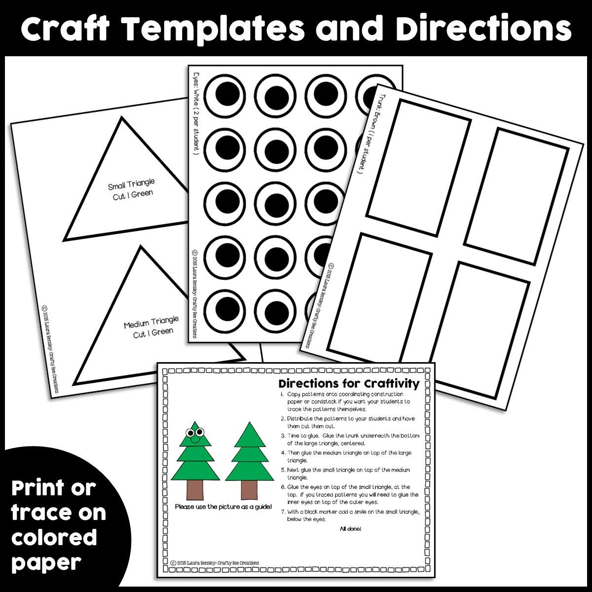 Camping Craft for Kids | Tree Template | Tree Pattern | Evergreen Tree ...
