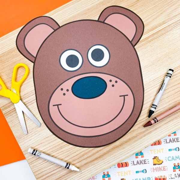 Bear Craft for Kids | Camping Craft for Kids | Bear Template | Bear Patterns | Camping Activity | Camping Theme Activities | Forest Animal