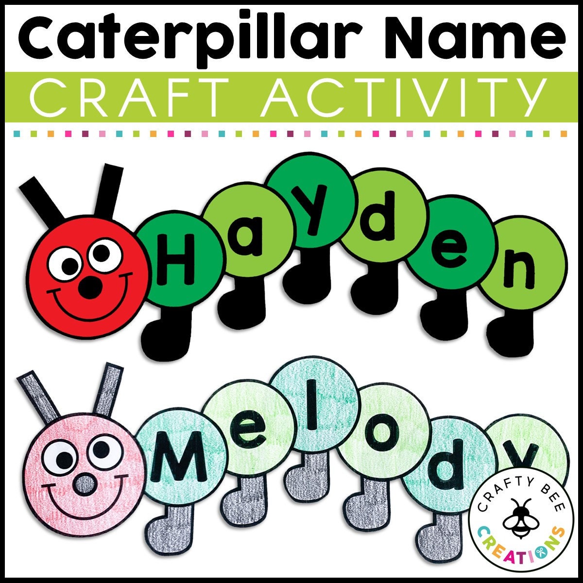 Caterpillar Name Craft for Kids Spring Activities Bulletin Board Caterpillar Name Craft for Kids Spring Activities Bulletin Board