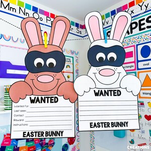 Easter Bunny Craft Template | Spring Writing Prompts | March Bulletin Board Ideas | Bunny Pattern | Kids Craft | Craft for Kids
