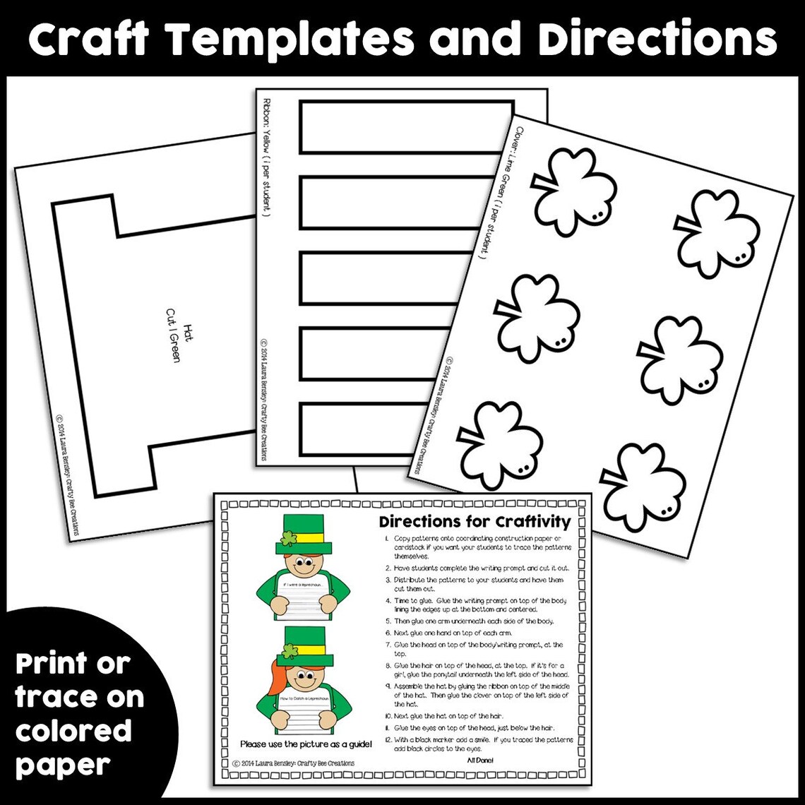 How to Catch a Leprechaun Craft Template | St Patricks Day Writing ...