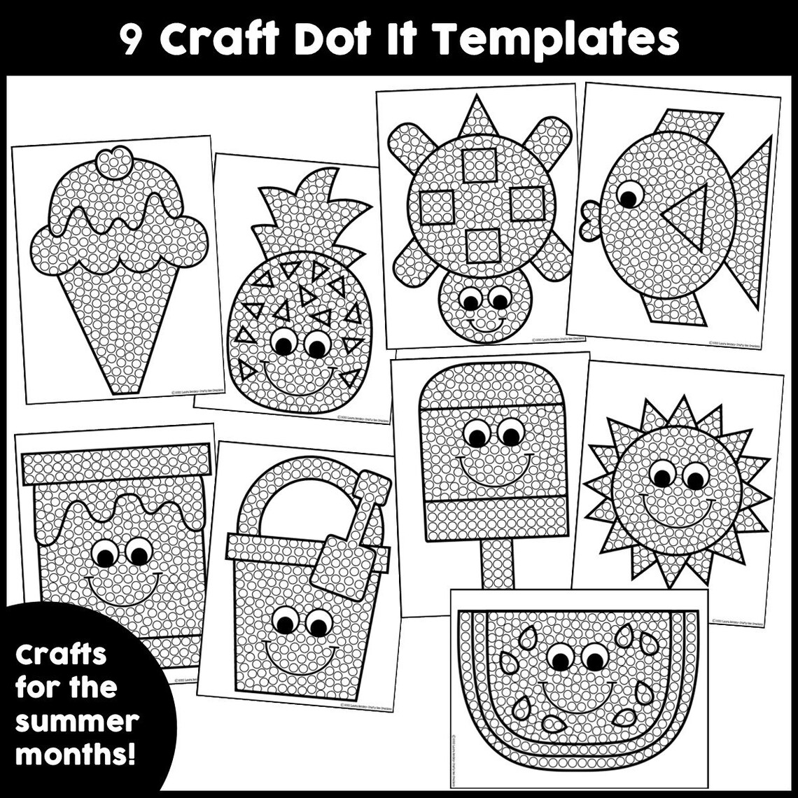 Summer Q Tip Painting Craft | Fine Motor Activities | Kindergarten ...