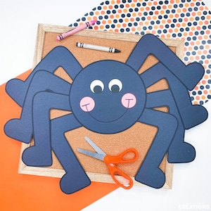 Spinnenhandwerk | Itsy Bitsy Spinnenaktivität | Halloween | Die fleißige Spinne | Spinnen Vorlage | Muster | Basteln für Kinder | Kinderhandwerk