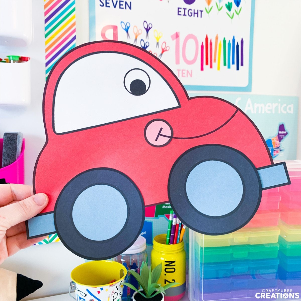 Car Craft Patterns | Transportation Crafts | Transportation Activities