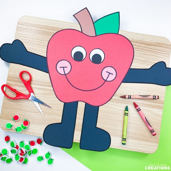 Apple Craft | Apple Activities | Fall Activity | Back to School Bulletin Board | Apple Template | Pattern | Crafts for Kids | Kids Craft