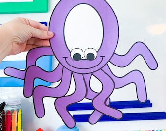 Letter O Craft Patterns | Octopus Craft | Alphabet Crafts | Uppercase Letter Activities