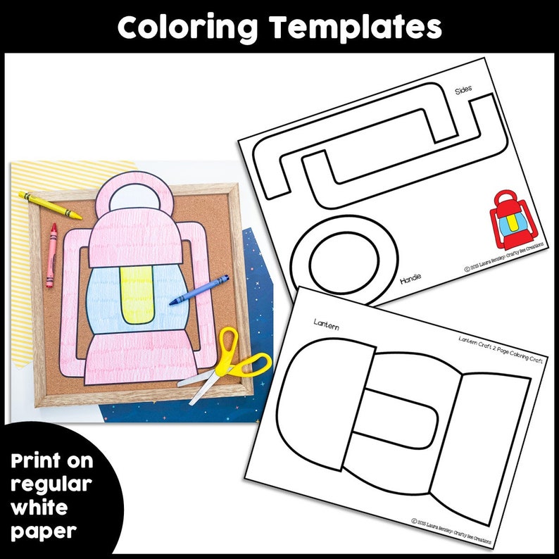 Camping Crafts for Kids Lantern Craft Lantern Template Pattern