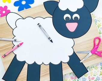 Sheep Craft for Kids | Sheep Craft Template | Paper Sheep Patterns | Farm Animal Activities | Farm Craft | Sheep Activity
