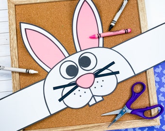 Easter Bunny Hat Craft for Kids | Rabbit Hat Craft | Bunny Hat Template | Hat Pattern | Easter Activity | Spring Craft Activities | Rabbit
