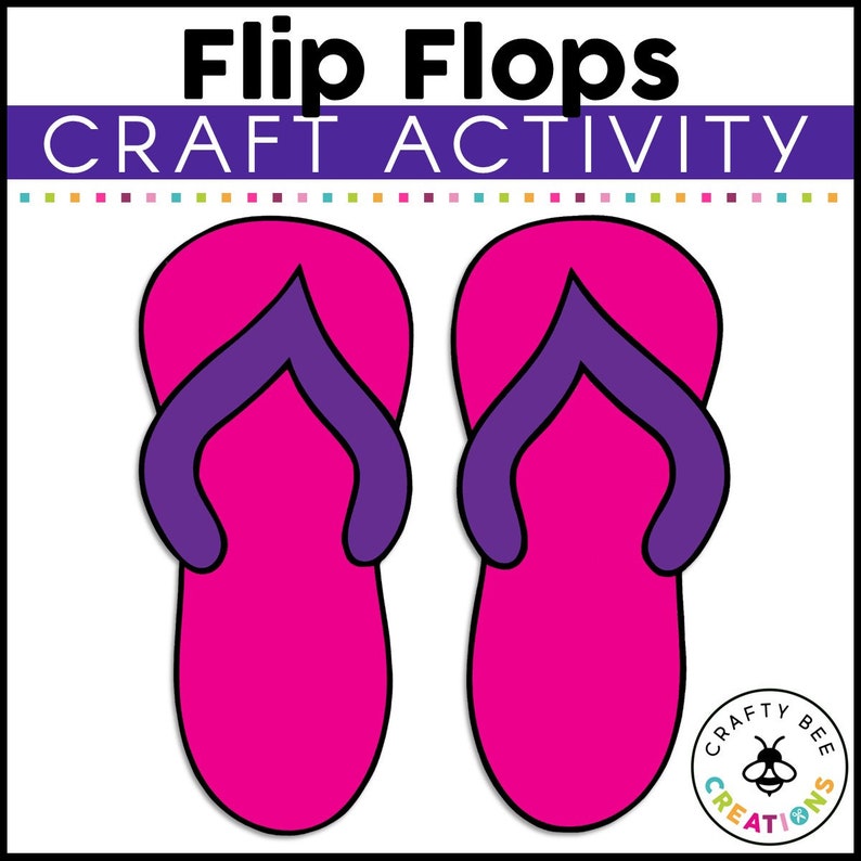 Flip Flops Craft Flip Flop Pattern Flip Flop Template Etsy
