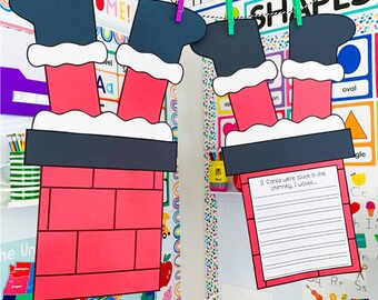 Santa is Stuck in the Chimney Craft | Santa Craft Activity | Christmas Writing | Santa Template | Pattern | Kids Craft | Craft for Kids