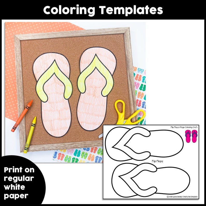 Flip Flops Craft Flip Flop Pattern Flip Flop Template Summer Craft Flip Flops Craft Flip Flop Pattern Flip Flop Template Summer Craft