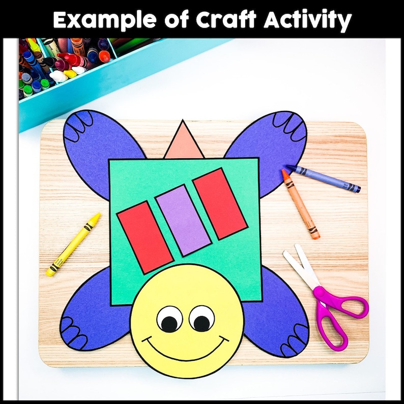 Shape Animal Craft Patterns | Turtle Craft | Shape Activities | 2D ...