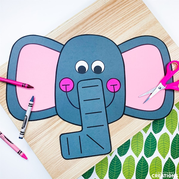 Elephant Craft Patterns | Zoo Animal Craft | Zoo Animal Activities | Jungle Animal Craft