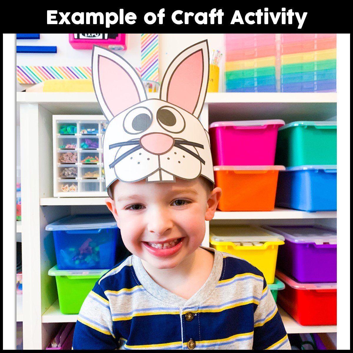 Easter Bunny Hat Craft for Kids | Rabbit Hat Craft | Bunny Hat Template ...