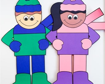 Winter Kids Craft | Winter Craft | Winter Buddies Craft | Winter Activities | Christmas | Template | Pattern | Kids Craft | Craft for Kids
