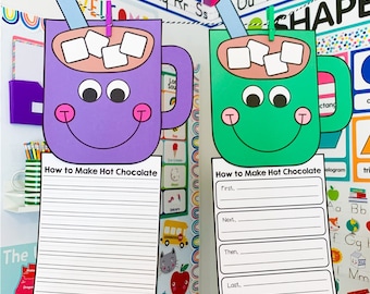 How to Make Hot Chocolate Craft | Winter Activities | Christmas Activity | Snow Writing | Template | Pattern | Kids Craft | Craft for Kids