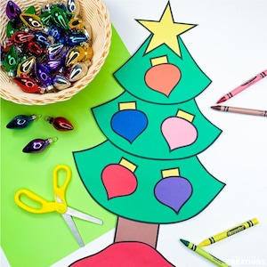 Artesanato de árvore de Natal | Férias ao redor do mundo Artesanato | Natal | Modelo de árvore | Padrão | Artesanato Infantil | Artesanato para crianças