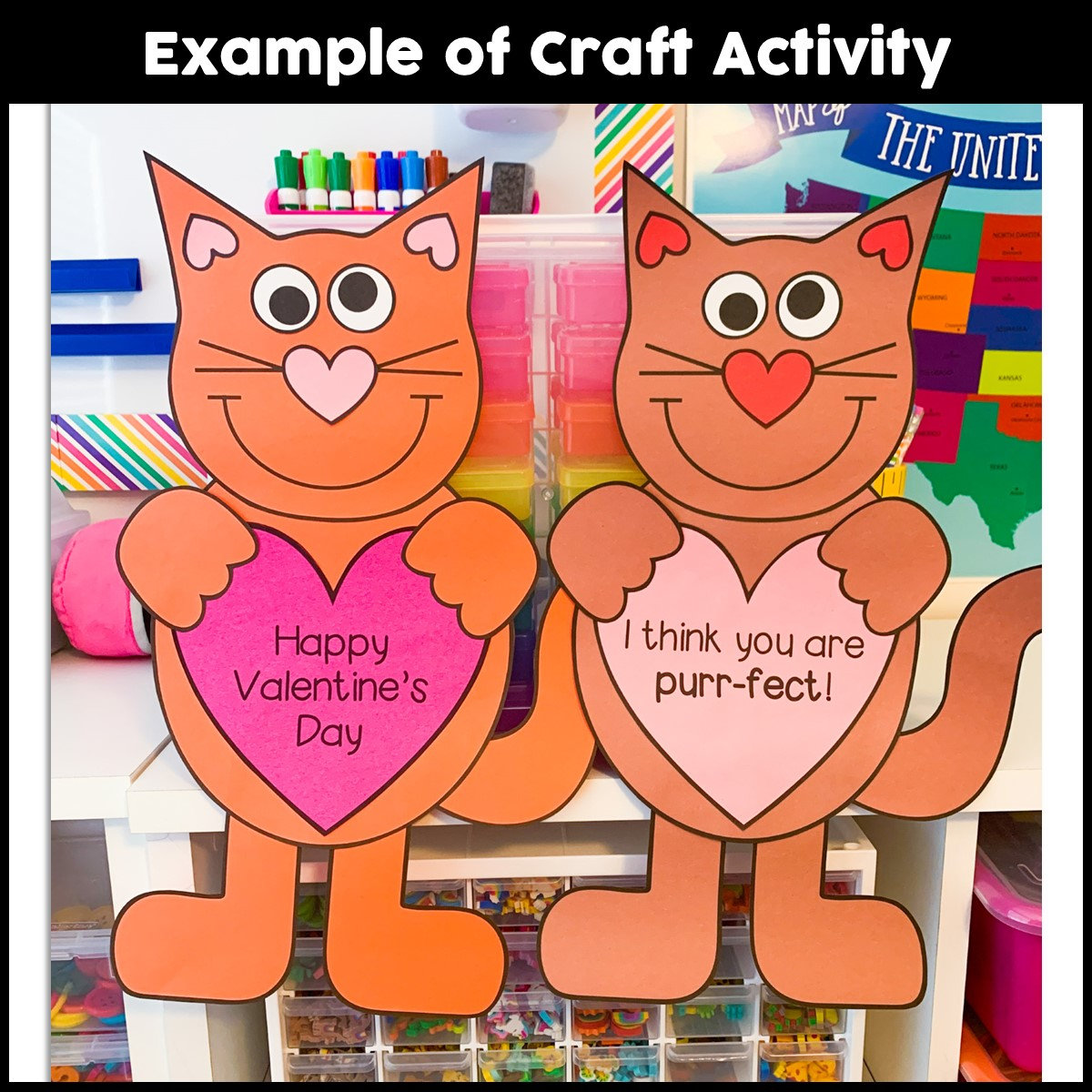 valentines day cat craft patterns | valentines day writing
