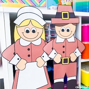 Pilgrim Craft | Thanksgiving Craft | Thanksgiving Activities | Pilgrims Activity | Pilgrim Template | Pattern | Kids Craft | Crafts for Kids
