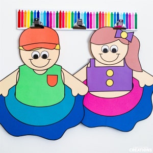 Swimming Kids Craft | Summer Craft | Templates | Pattern | Summer Activities | Beach Day | Bulletin Board