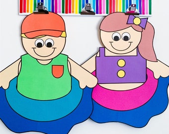 Swimming Kids Craft | Summer Craft | Templates | Pattern | Summer Activities | Beach Day | Bulletin Board