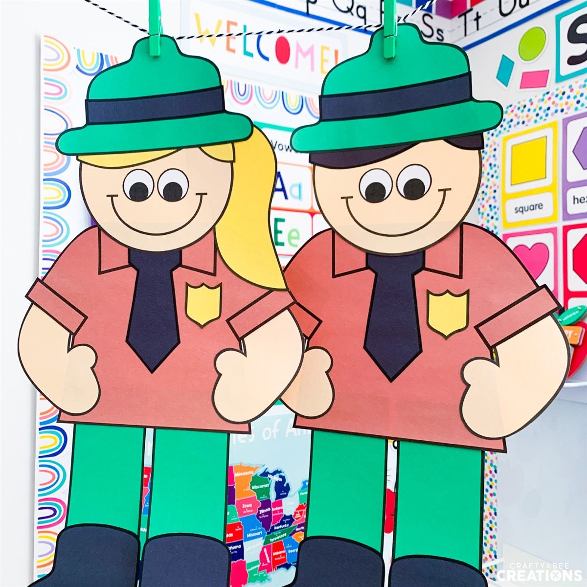 Little Ranger Pattern Camping Craft for Kids Forest Rangers Craft | Template | Patterns ...