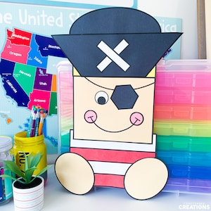 Pirate Craft | Shape Craft Activity | Pirate Activities | Pirate Bulletin Board | Pirate Template | Pattern | Craft for Kids | Kids Craft