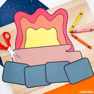 Camping Craft for Kids | Fire Pit Craft | Fire Pit Template | Fire Pit Patterns|  Camping Craft Activity | Camping Theme Activities | Summer
