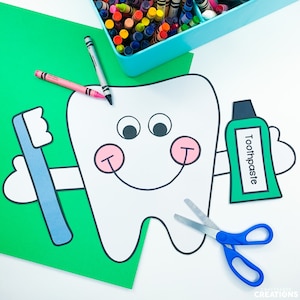 Brossez-vous les dents artisanat | Dent | Activités d'hygiène dentaire | Mois de la santé dentaire | Artisanat pour enfants | Artisanat pour les enfants | Modèle de dent | Modèle