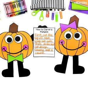 Fall Pumpkin Craft | Pumpkin Activities | Fall Activities | Halloween Crafts | Pumpkin Template | Pattern | Kids Craft | Crafts for Kids