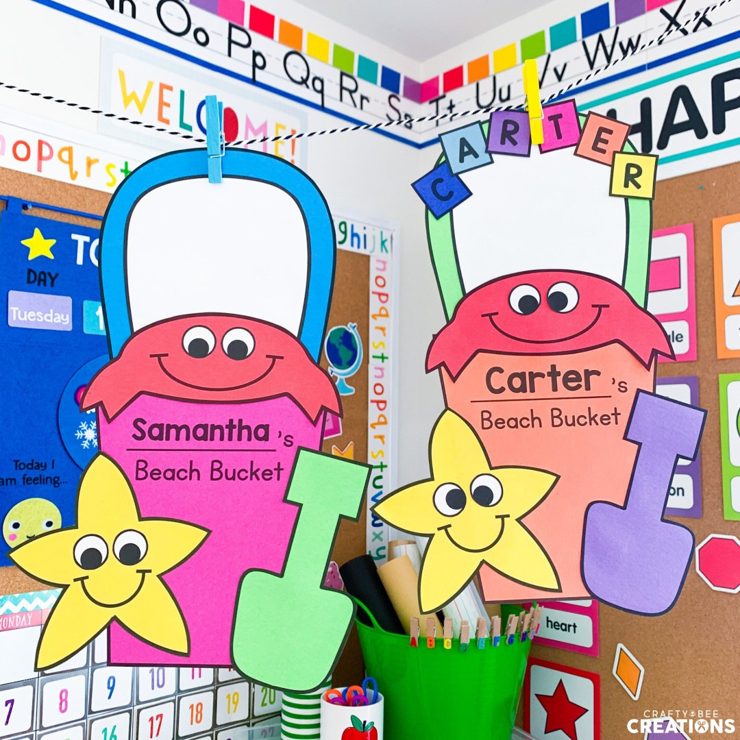 Beach Bucket Craft Summer Craft for Kids End of the Year Etsy