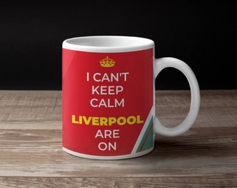 Taza del Liverpool, taza de café de cerámica de 11 onzas, regalo divertido para el día del padre, regalo de cumpleaños para fanáticos, ideas para novia o novio