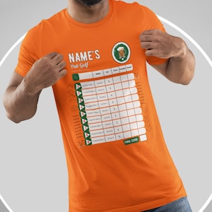 T-shirt personnalisable pour cartes de score de golf dans les pubs, t-shirt personnalisé pour jeux d'abreuvoirs, enterrement de vie de jeune fille ou de garçon, haut pour une soirée entre garçons ou filles, fête d'anniversaire