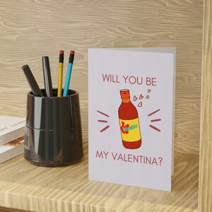 Você será minha Valentina? Cartão de felicitações; Dia dos namorados; Hispânico; Latino; Romance; Romântico; Mexicano