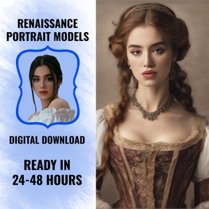 Renaissance Woman Portrait from photo I Personalized AI Art Portraits I Custom Woman Portrait I  Historical Portrai I Human Portrait