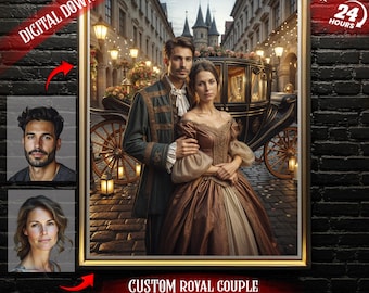 Custom Royal Couple Portrait – Renaissance or Victorian Art (Digital Download)