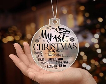 My 1st Christmas Personalized Ornament