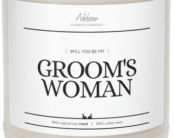 Grooms woman | Wedding | Scented Soy Candle, 9oz