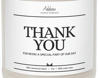 Thank you for being part of our day | Wedding Party Gift | Scented Soy Candle, 9oz
