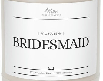 Bridesmaid | Wedding | Scented Soy Candle, 9oz